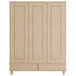 Mod-Arte - Colorado 53, 3-Door Wardrobe Cabinet, Natural Oak Finish - Add extra storage space to any room in your home with the Colorado 53 inches 3-Door Wardrobe Cabinet in Natural Oak Finish. It is crafted from manufactured wood; the water-resistant matte finish is easy to clean so the Cabinet can be used anywhere. This three-door wardrobe closet is a beautiful and versatile accessory for any bedroom. The wardrobe cabinet has three doors and can easily open a spacious wardrobe with a hanger that is as wide as the wardrobe. This bedroom armoire blends well with traditional and modern colors.
