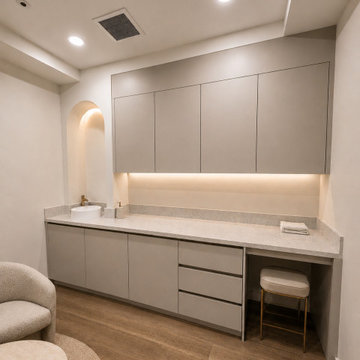 Modern Medical Treatment Room with Custom Cabinetry