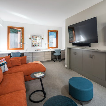 Home office and media consumption area