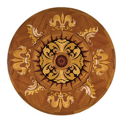Oshkosh Designs - Sophistication Wood Medallion, 36" Unfinished, 3/4" Thick - Floor Medallions And Inlays