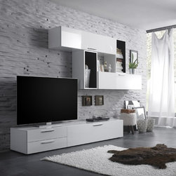 Modern Wall Unit TV Media Entertainment Center Club Composition 10 - $2,345.00 - Products