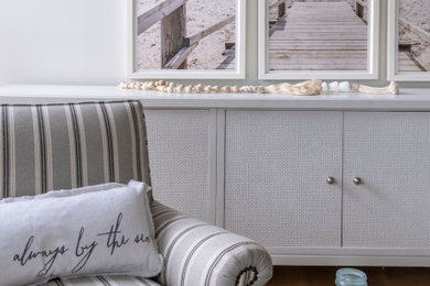 Inspiration for a mid-sized coastal living room remodel in New York