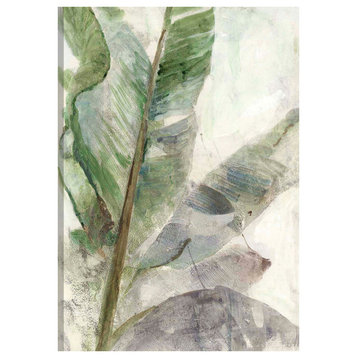 American Art Decor Tropical Watercolor Leaves Outdoor Canvas Print