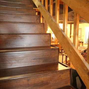 Wood-Look Laminate Flooring on Staircase