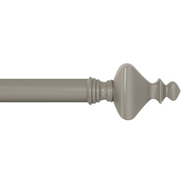 1" Curtain Rod Fit 48 to 84-Inch, Gray