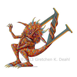 ART: Guardian Monster POSTER: Nasher Nightclaw is his name. - Wall Letters
