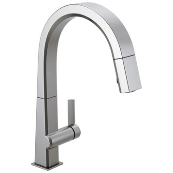 Delta Pivotal 1-Handle Pull Down Kitchen Faucet, Arctic Stainless, 9193-AR-DST
