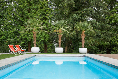 Inspiration for a contemporary home design remodel in Vancouver