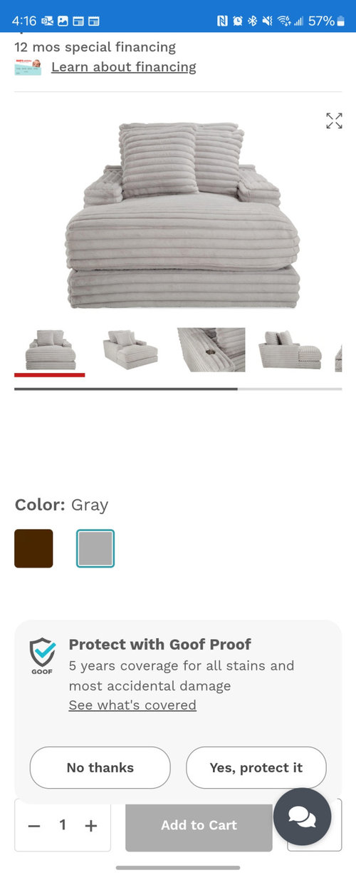 Furniture orientation in room