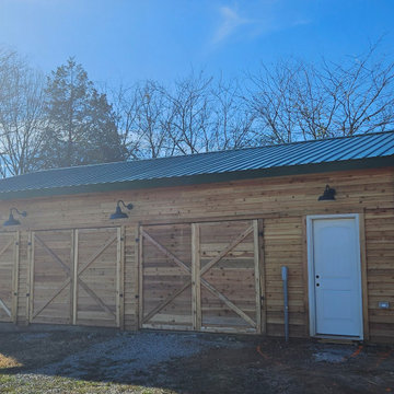 Garage | Custom Cedar-Clad Three Bay Garage | Santa Fe, TN