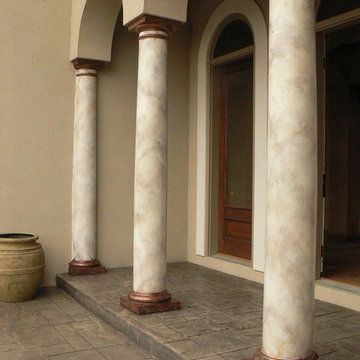 Faux marble columns