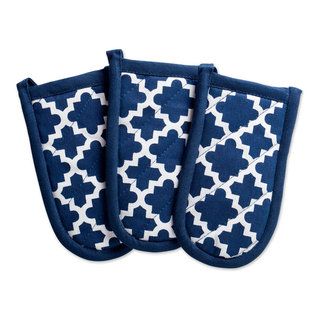 DII Nautical Blue Terry Oven Mitt (Set of 2)