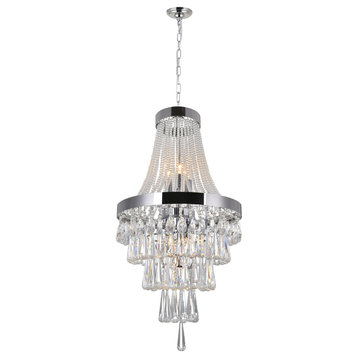 CWI LIGHTING 5078P16C 6 Light Chandelier with Chrome finish
