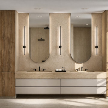 Modern Master Bathroom - Florida Residence