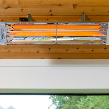 Design Builders Infratech infrared heaters on second floor porch in Falls Church