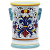 Utensil Holder RICCO DERUTA Majolica Ceramic Hand-Painted Handmade