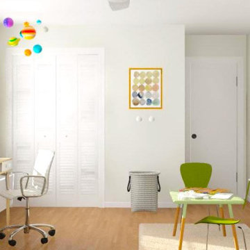 Kids & Teens Bedroom & Homeschool Room Green