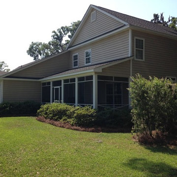 Long needle pine straw installation
