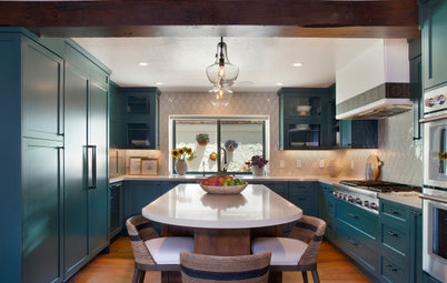 Kitchen of the Week: Deep Green Cabinets and Mediterranean Flair
