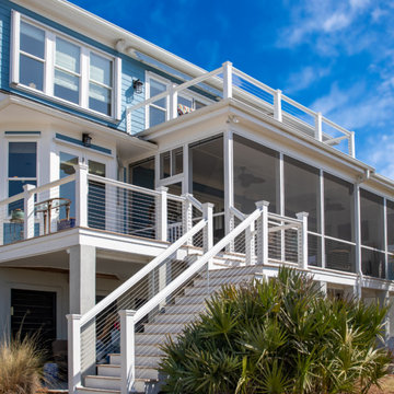 Elevated Screened Patio with Trex® Railing – Mount Pleasant, SC
