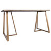 Robbie Wood Desk With Gold Legs