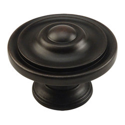 Cosmas - Cosmas 6821ORB Oil Rubbed Bronze Cabinet Round Knob, 1-3/8" Diameter, Set of 5 - Cabinet And Drawer Knobs