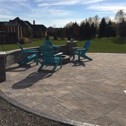 Back patio install with fire pit - Products