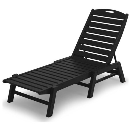 Polywood Nautical Chaise, Black