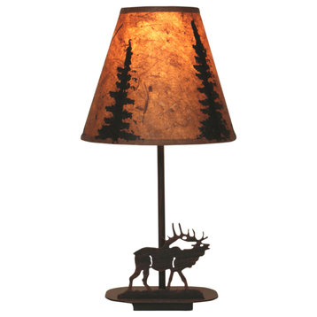 Burnt Sienna Mini Iron Elk Table Lamp