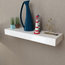 VidaXL White MDF Floating Wall Display Shelf 1-Drawer Book/DVD Storage