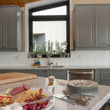 New Black Windows in Stunning Kitchen - Renewal by Andersen San Franciso Bay Are