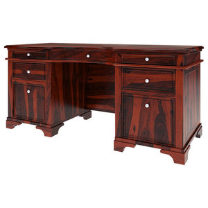 Picacho Solid Wood Home Office Computer Desk With Keyboard Tray