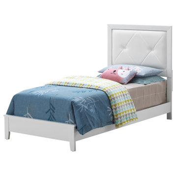 Primo Twin Bed, White