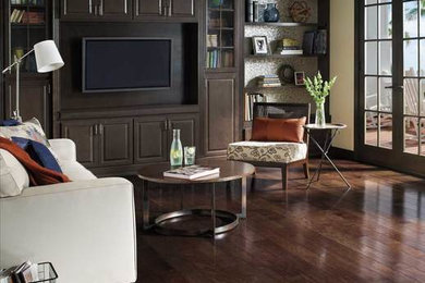 Example of a minimalist living room design in Philadelphia