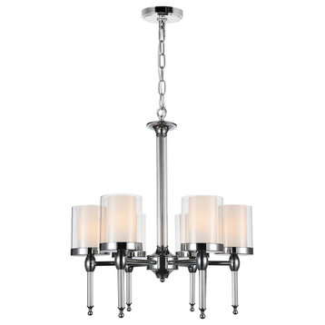 Maybelle 6 Light Candle Chandelier With Chrome Finish