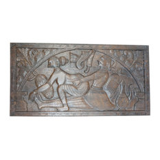 Consigned Vintage Khajuraho inspired Love Desire Wall Hanging Headboard