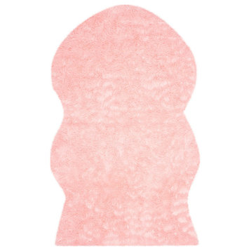 Safavieh Faux Sheep Skin FSS115G 4'x6' Pink Rug