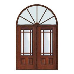 Prehung French Transom Double Door 80 Marginal 9 Lite Marginal - Patio Doors