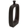 Ceramic 18" Vase With Cutout, Black