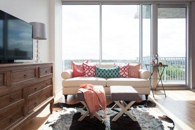 Inspiration for a transitional living room remodel in Austin