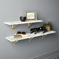 Marble Wall-Mounted Shelves | CB2 - Baby And Kids