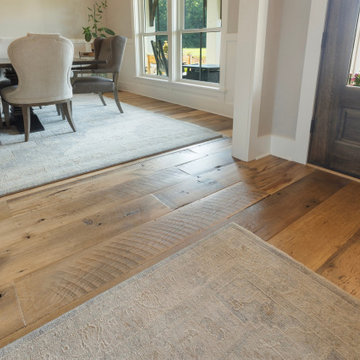 Original Face Skip Planed Reclaimed Oak Solid Plank Flooring
