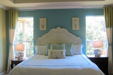 Example of an eclectic bedroom design in Austin