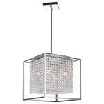 CWI LIGHTING - CWI LIGHTING QS8381P14C-S 5 Light Chandelier with Chrome finish - CWI LIGHTING QS8381P14C-S 5 Light  Chandelier with Chrome finishThis breathtaking 5 Light  Chandelier with Chrome finish is a beautiful piece from our Cube Collection. With its sophisticated beauty and stunning details, it is sure to add the perfect touch to your décor.Collection: CubeFinish: ChromeMaterial: Metal (Stainless Steel)Crystals: K9 ClearHanging Method / Wire Length: Comes with 72" of rodsDimension(in): 14(W) x 15(H) x 14(L)Max Height(in): 87Bulb: (5)40W G9 Bi-Pin Base(Not Included)CRI: 80Voltage: 120Certification: ETLInstallation Location: DRYOne year warranty against manufacturers defect.