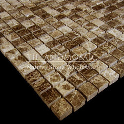 Dark Emperador Marble 5/8x5/8 Mosaic Tile Polished - Products