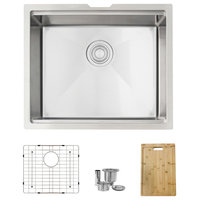 STYLISH 22'' Workstation Single Bowl Undermount 16G Stainless Steel Kitchen Sink