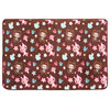 Brown Dancing Bear Fleece Throw Blanket In A String Bag (30.7 by 46.9 inches)