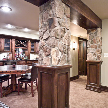 Wood Beam/ Stone Columns