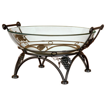 Traditional Clear Tempered Glass Serving Bowl 72262