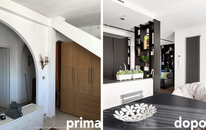 Coprire un Pilastro Ingombrante con una Nuova Libreria in Ferro